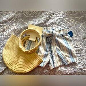 🦄3/$15 NWT Girls Tahari Shorts/purse/headband set